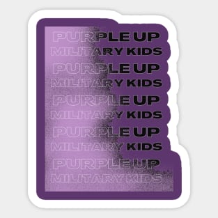 purple up for military kids Sticker